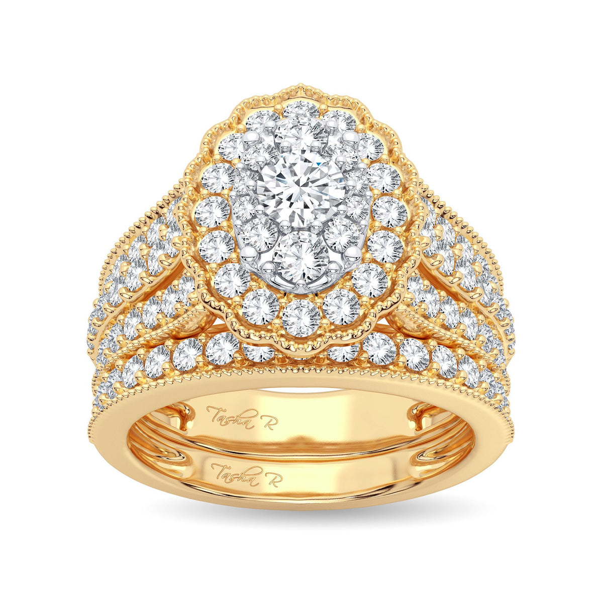 2.00 ct Diamond Bridal Ring in 14K Gold