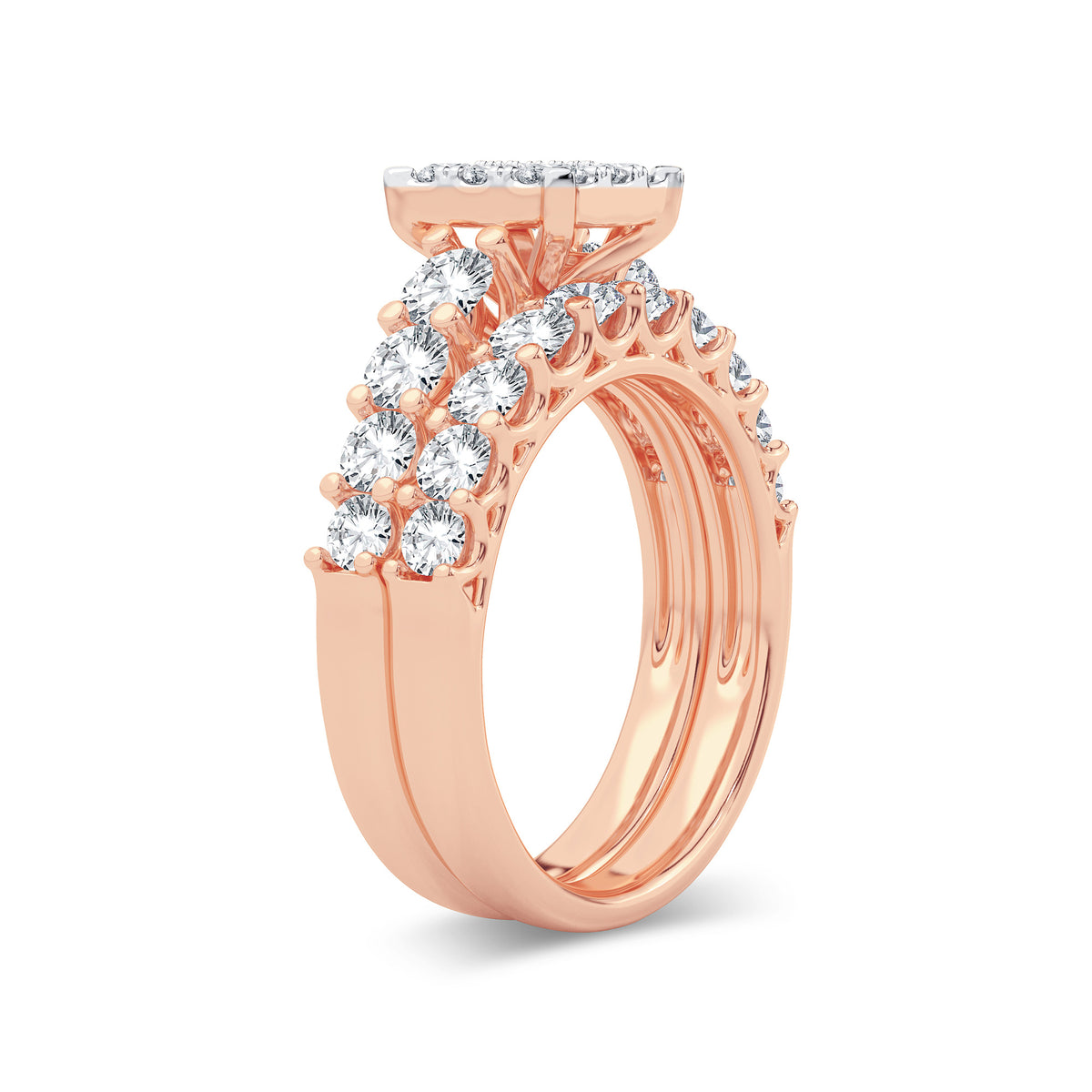 2.00 ct Diamond Bridal Ring in 14K Gold