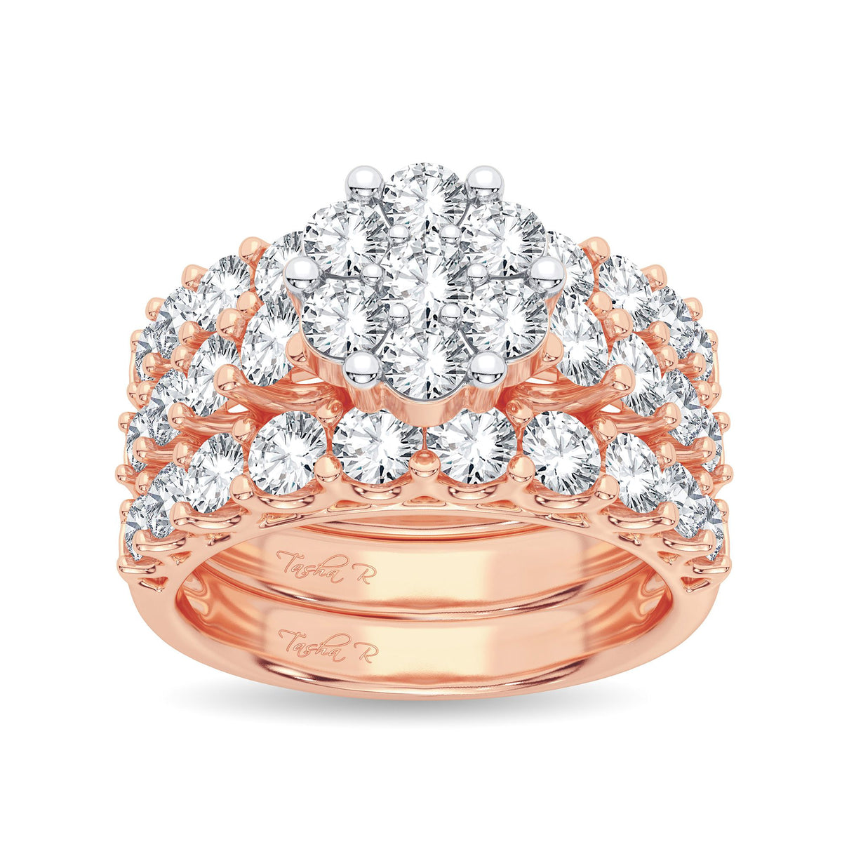 3.00 ct Diamond Bridal Ring in 14K Gold