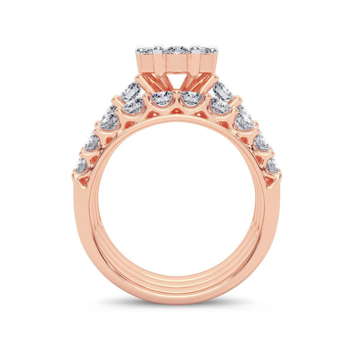3.00 ct Diamond Bridal Ring in 14K Gold