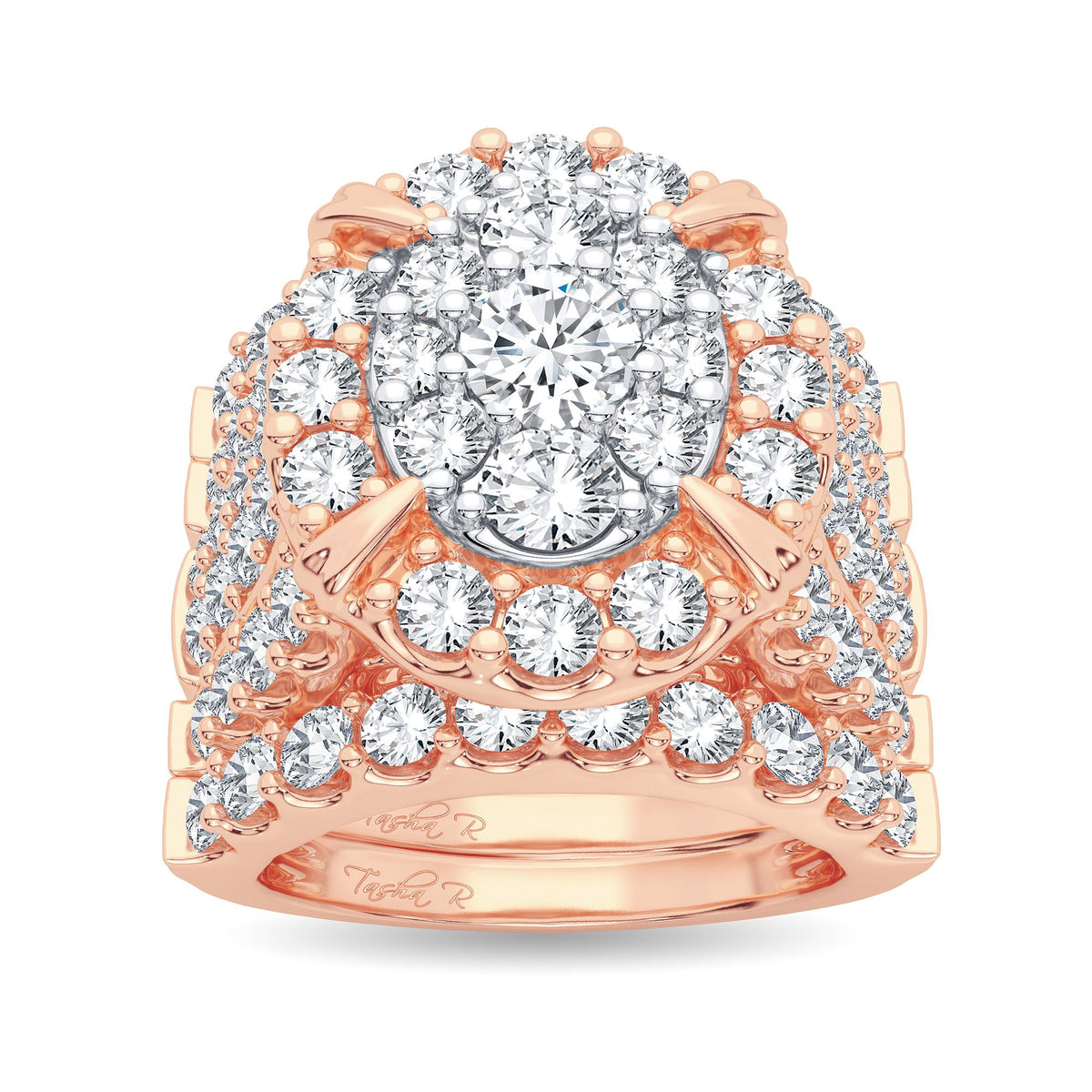 5.00 ct Diamond Bridal Ring in 14K Gold