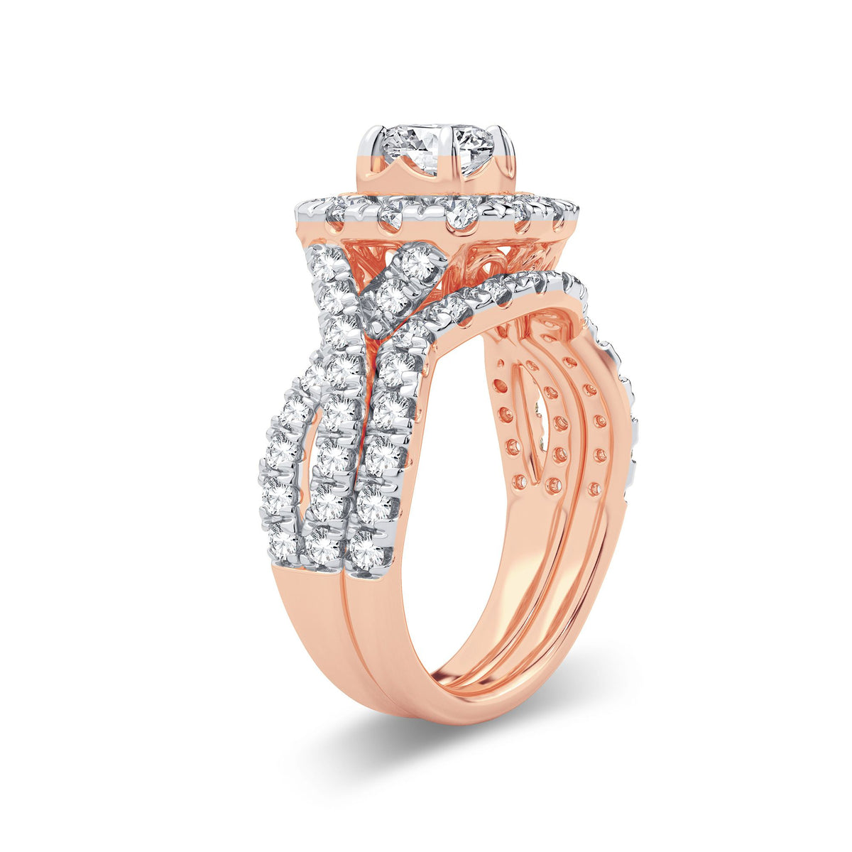 2.00 ct Diamond Bridal Ring in 14K Gold