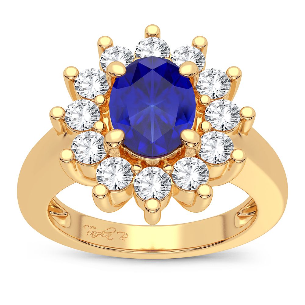 0.78 ct Sapphire & Diamond Ring in 14K Gold