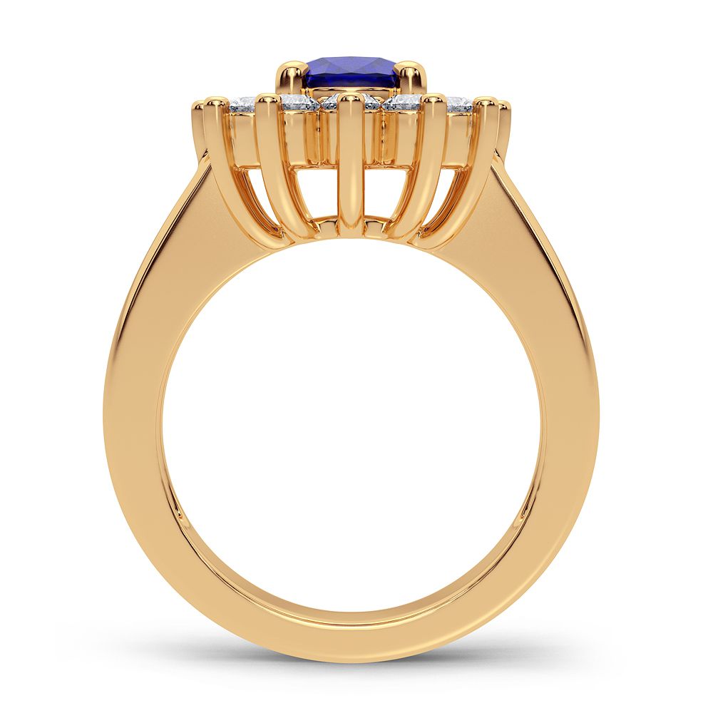 0.78 ct Sapphire & Diamond Ring in 14K Gold