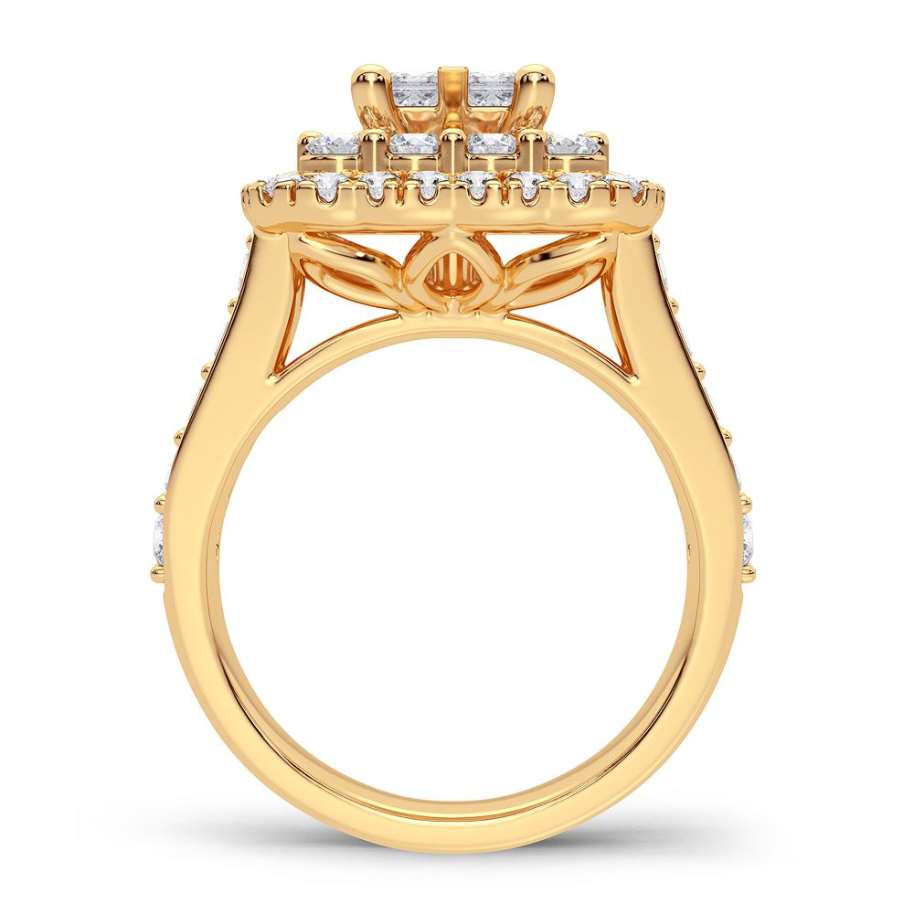 2.00 ct Diamond Bridal Ring in 14K Gold