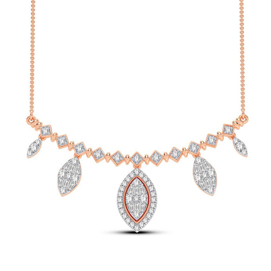 0.83 ct Diamond Necklace in 14K Gold
