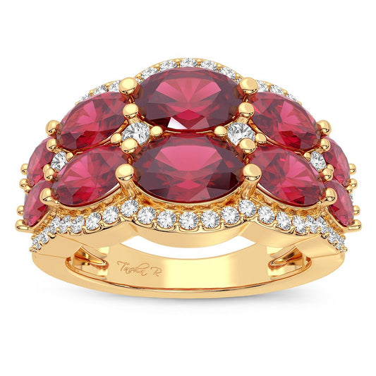 0.33 ct Ruby & Diamond Ring in 14K Gold