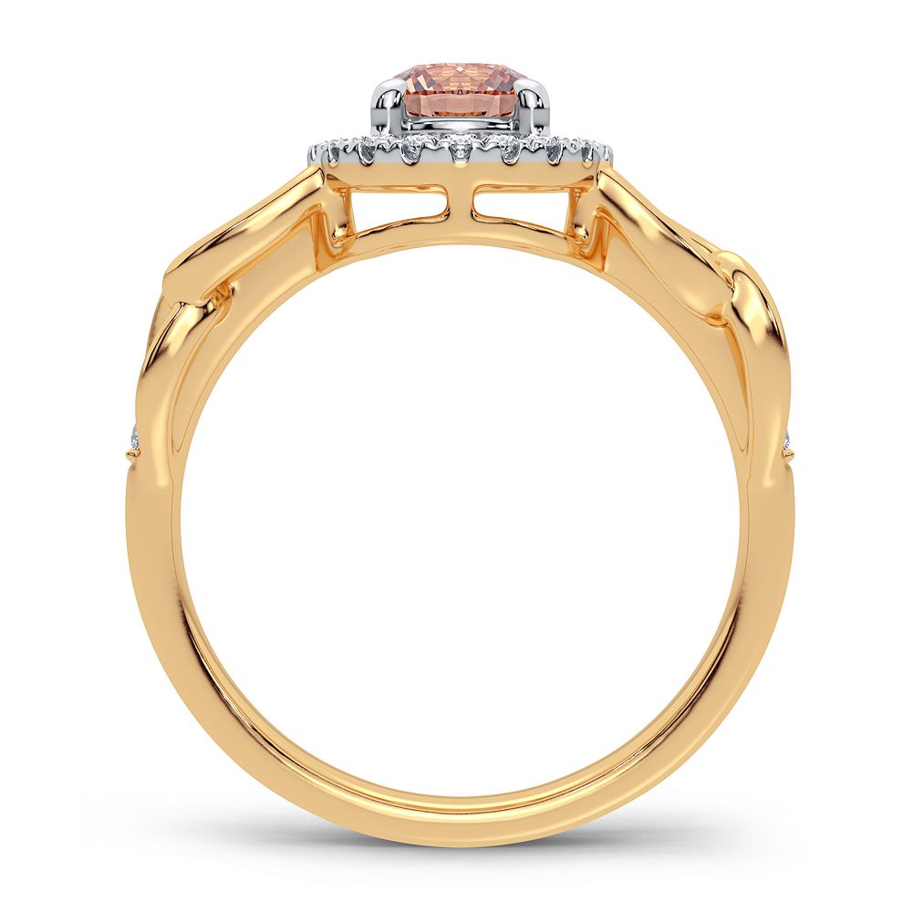 0.20 ct Morganite & Diamond Ring in 14K Gold