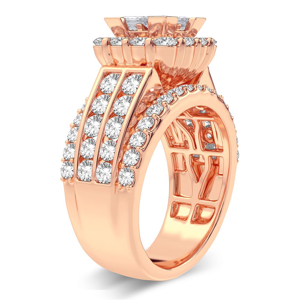 3.00 ct Diamond Bridal Ring in 14K Gold