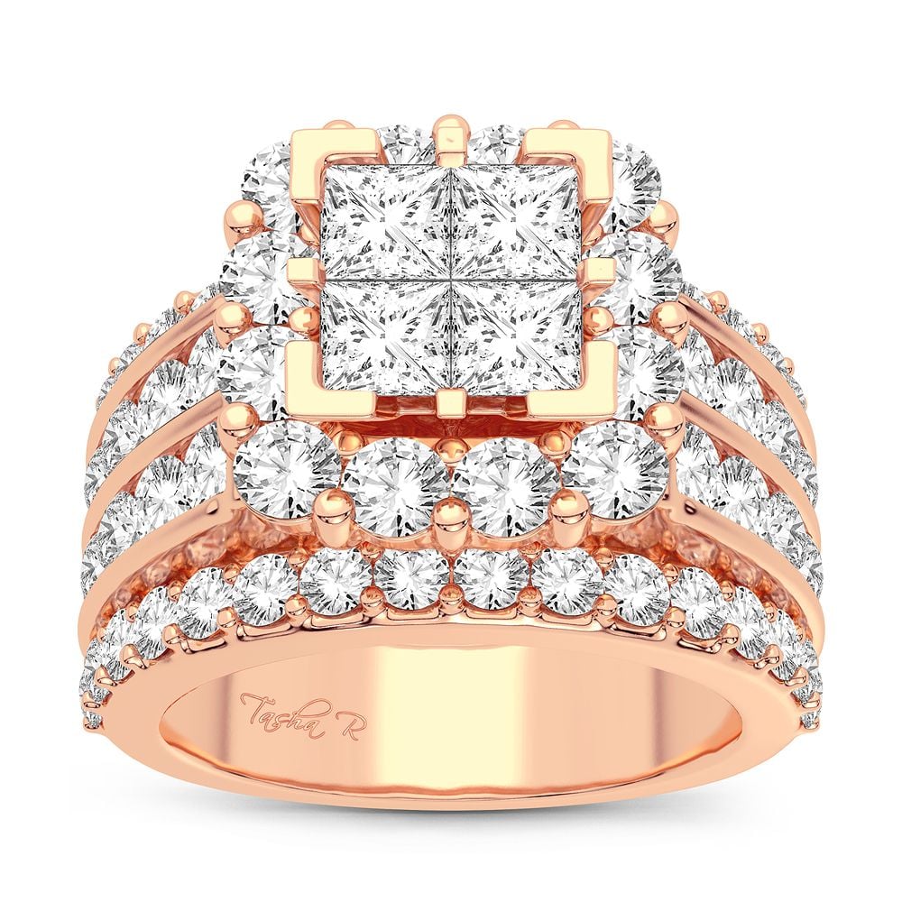 4.00 ct Diamond Bridal Ring in 14K Gold