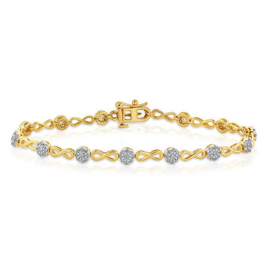 1.00 ct Diamond Bracelet in 10K Gold