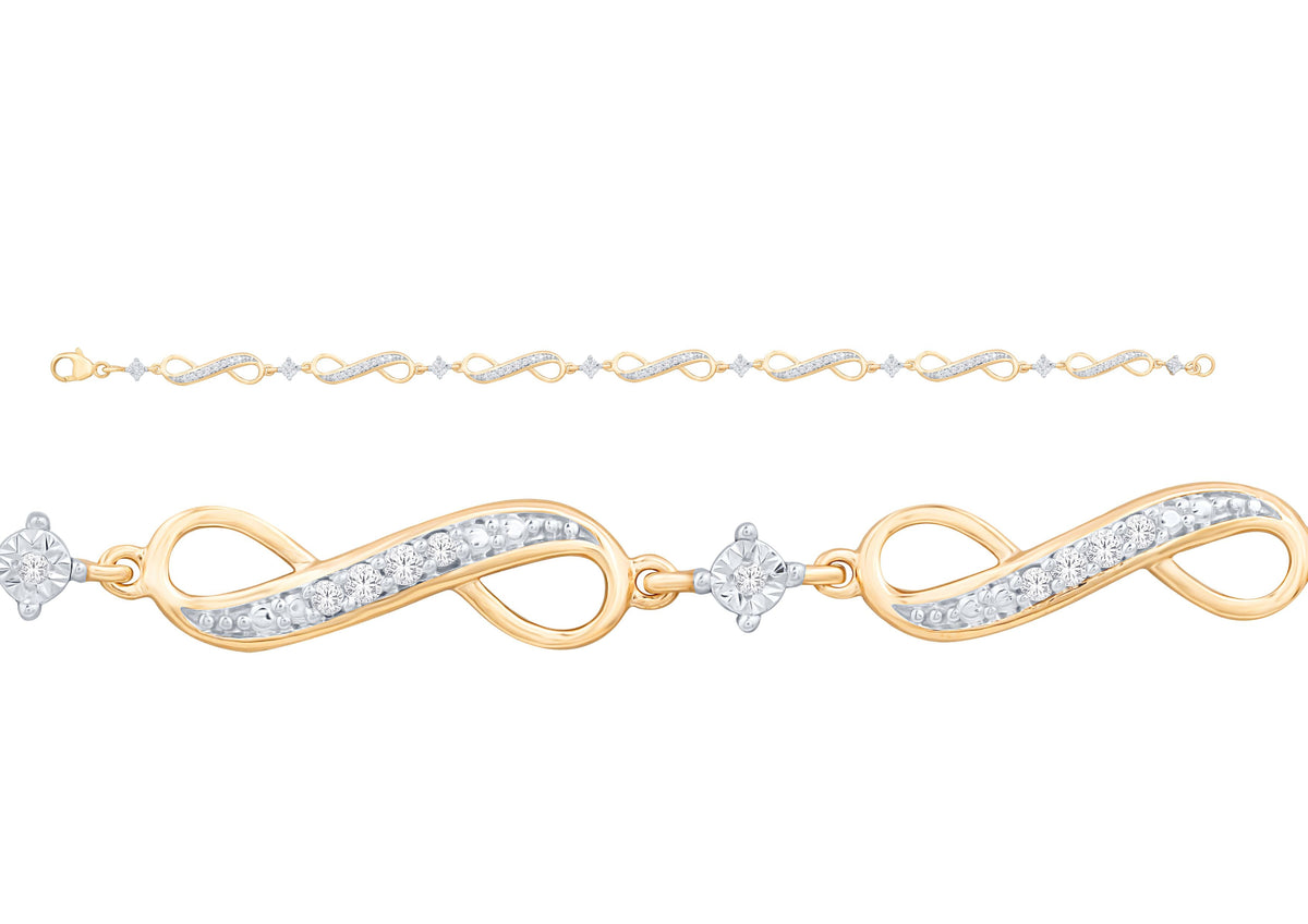 0.25 ct Diamond Bracelet in 10K Gold