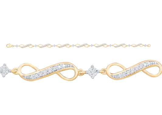 0.25 ct Diamond Bracelet in 10K Gold