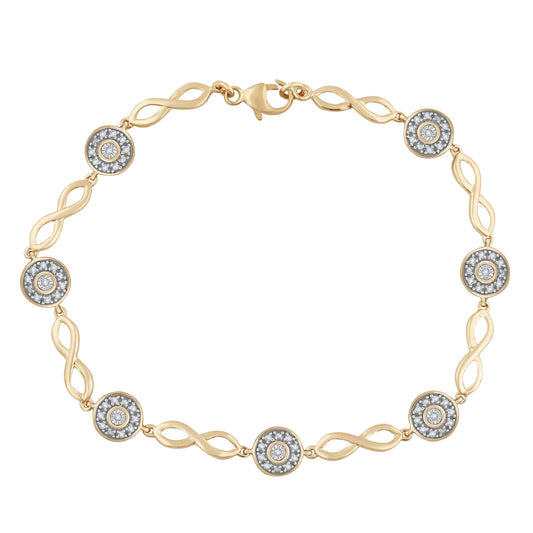 0.25 ct Diamond Bracelet in 10K Gold