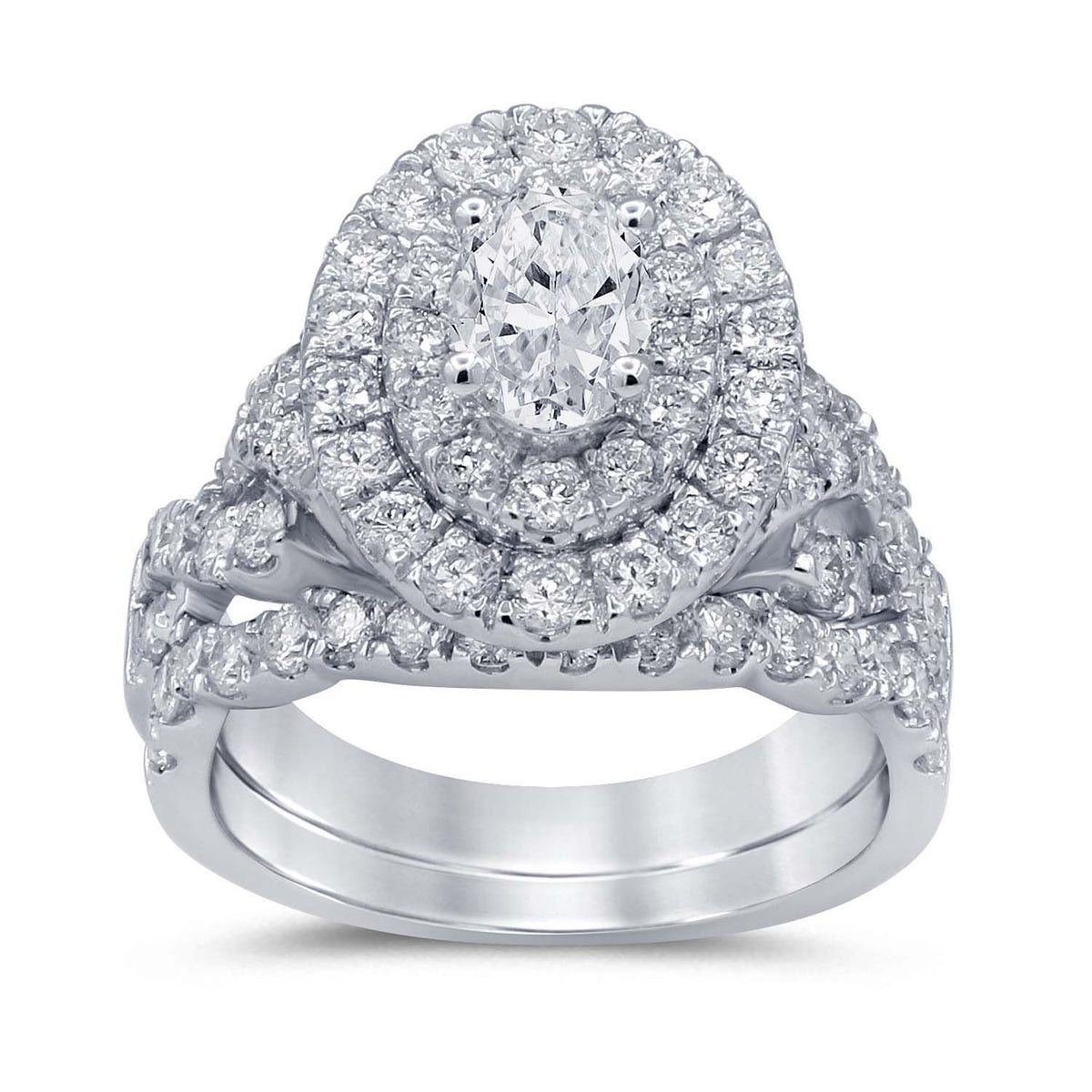 3.00 ct Diamond Bridal Ring in 14K Gold
