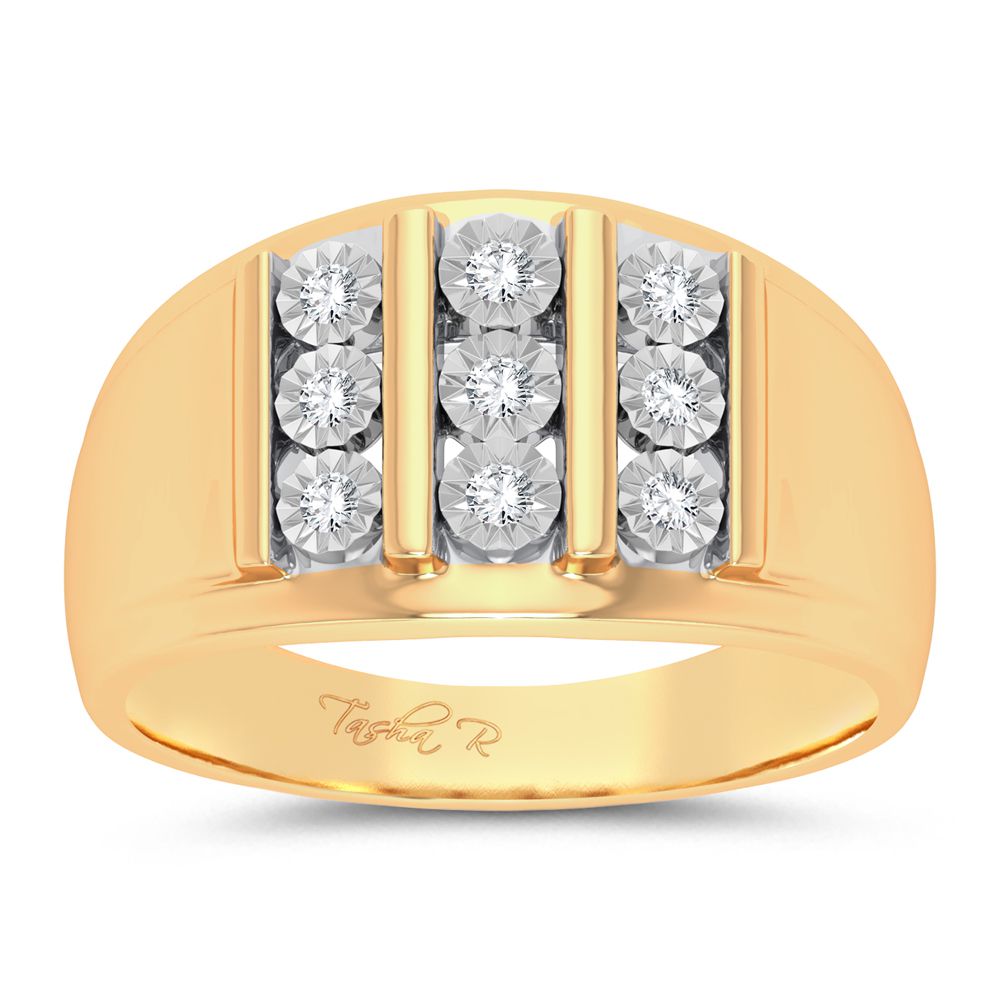 0.20 ct Men's Diamond Ring in 10K Gold
