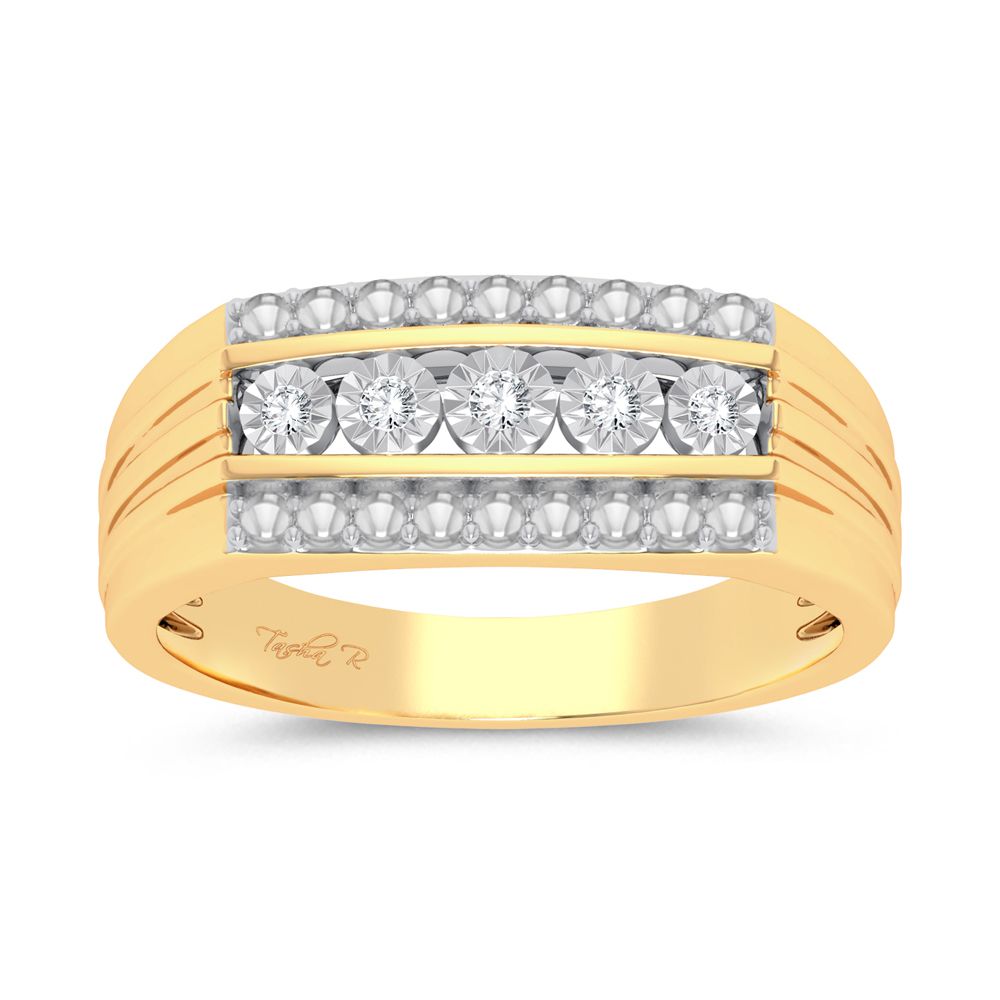 0.15 ct Men's Diamond Ring in 10K Gold