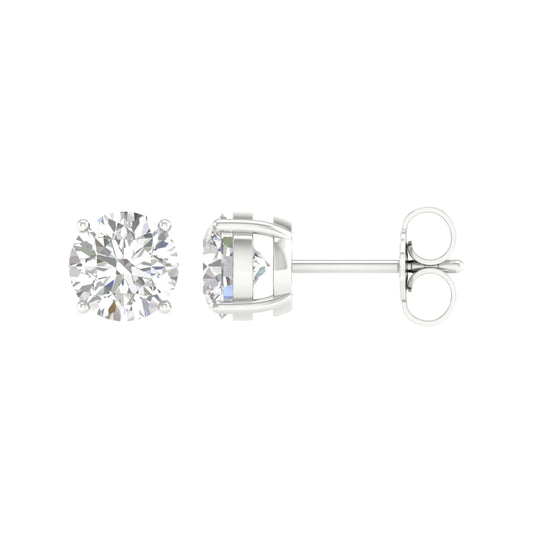 14K 3.15CT Certified Lab Grown Diamond Earrings ( IGI Certified )