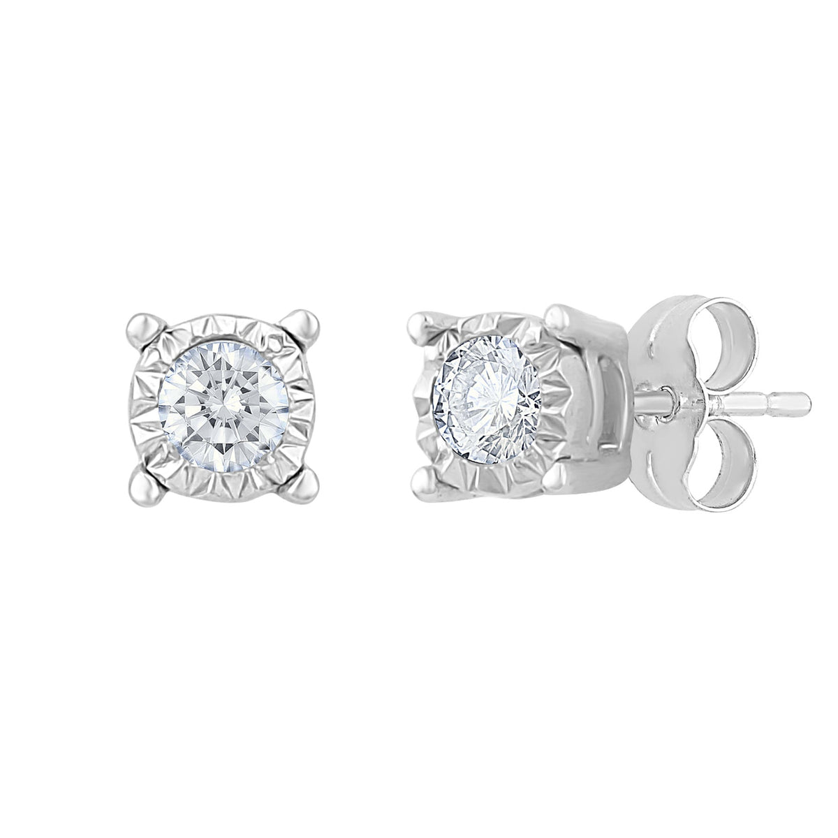 0.10 ct Diamond Stud Earrings in 10K Gold