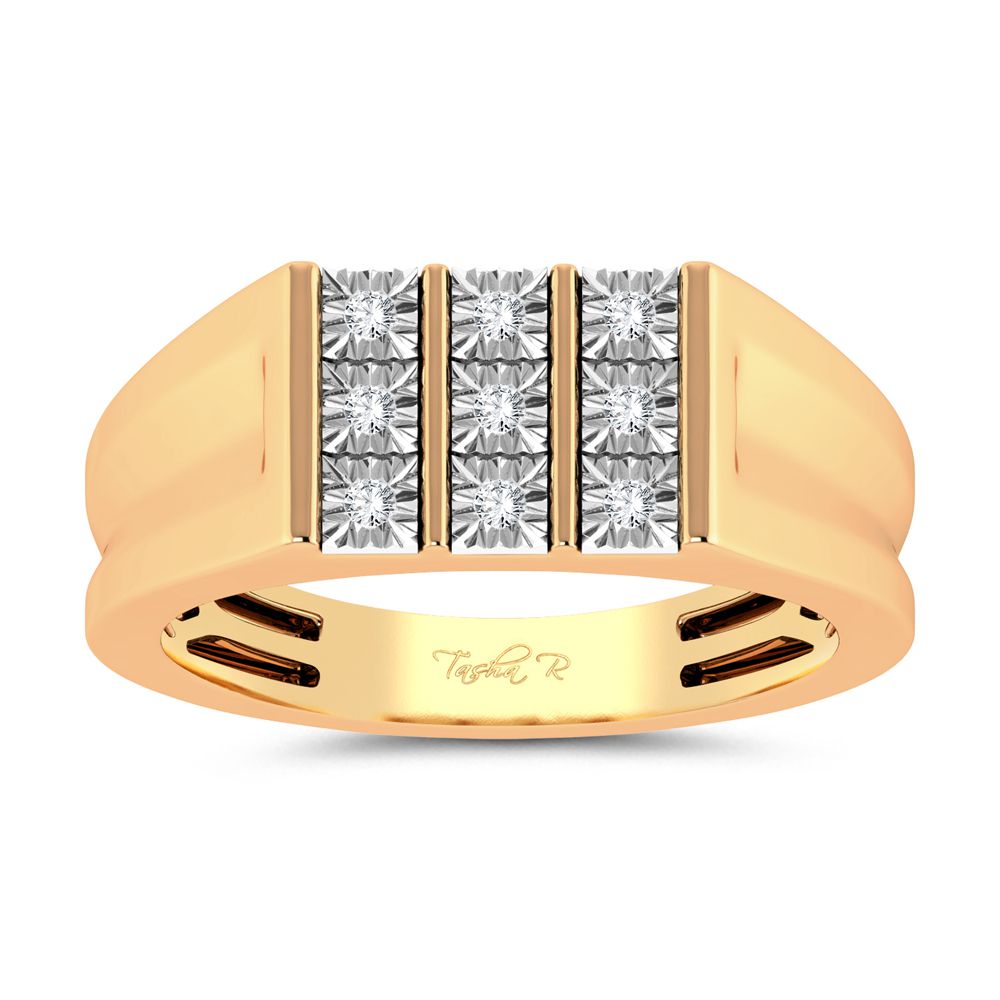 0.15 ct Men's Diamond Ring in 10K Gold