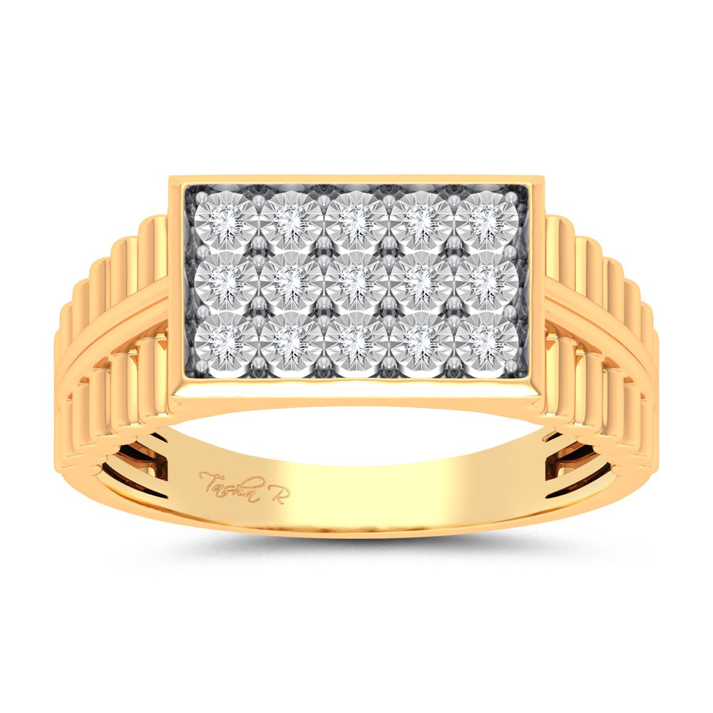 0.15 ct Men's Diamond Ring in 10K Gold