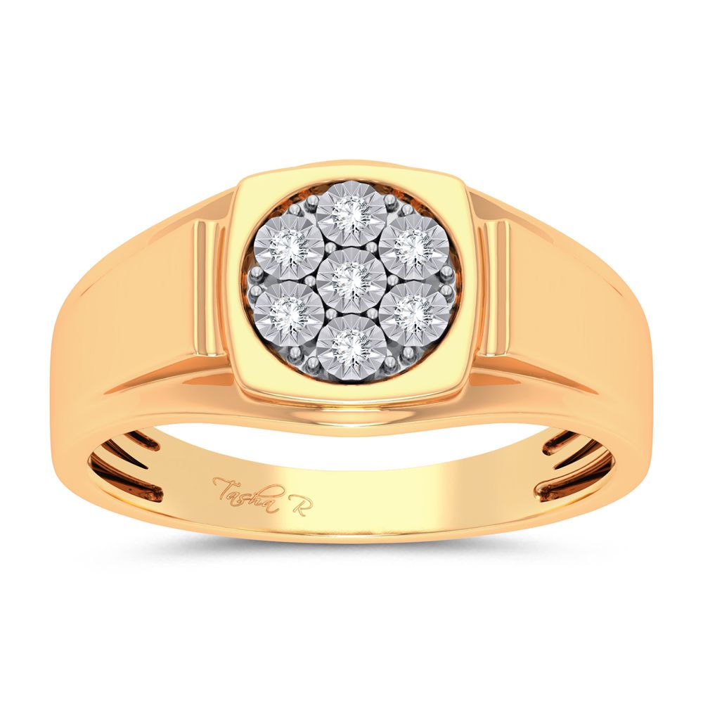 0.13 ct Men's Diamond Ring in 10K Gold