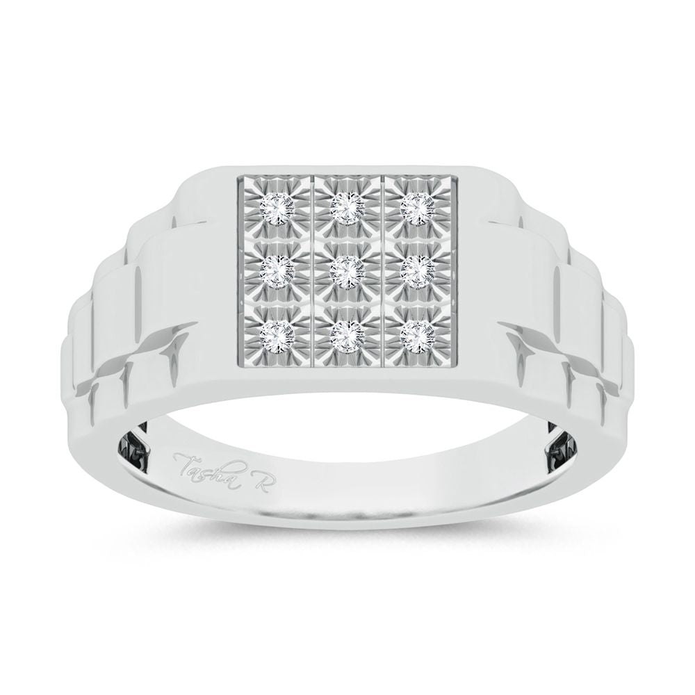 0.16 ct Men's Diamond Ring in 10K Gold
