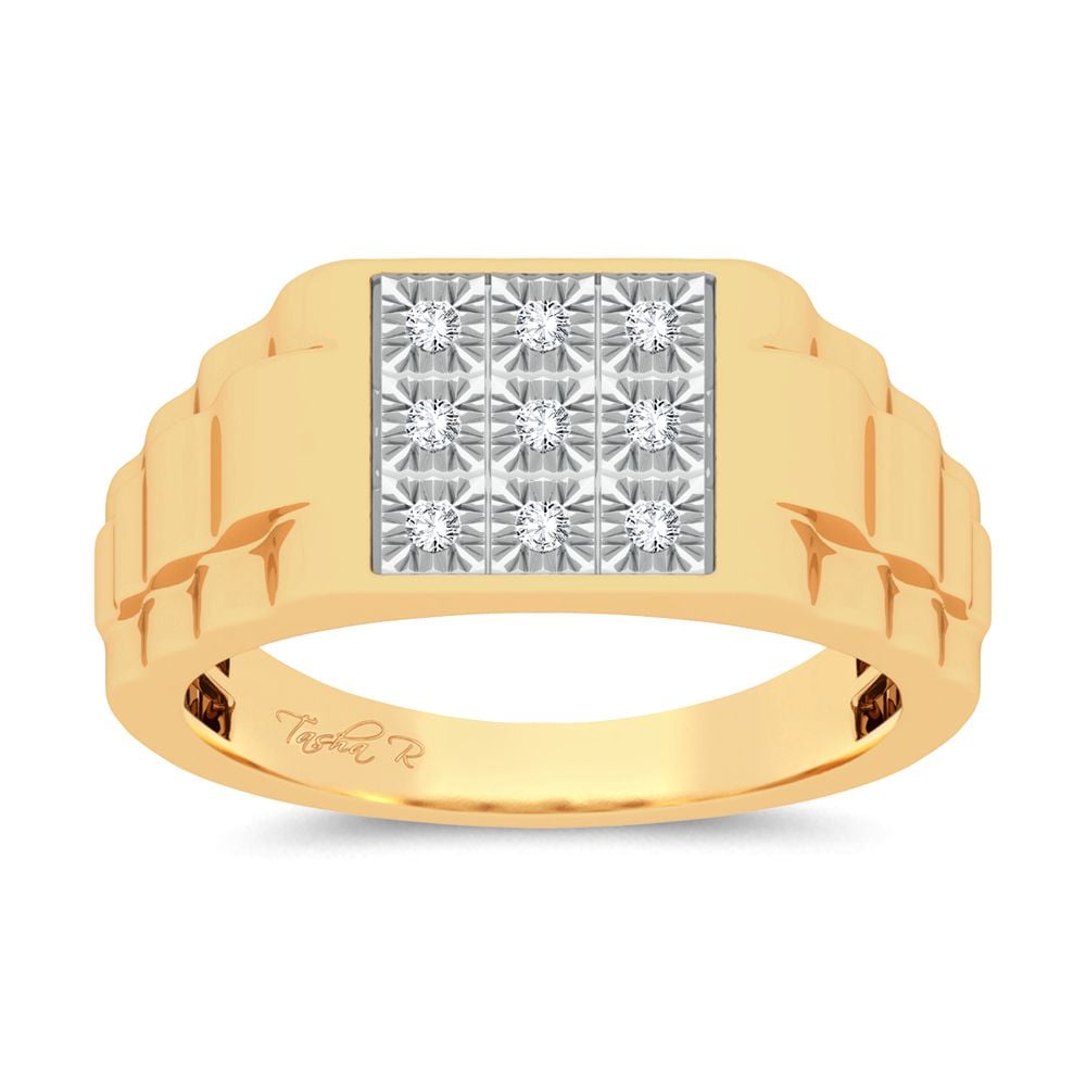 0.16 ct Men's Diamond Ring in 10K Gold