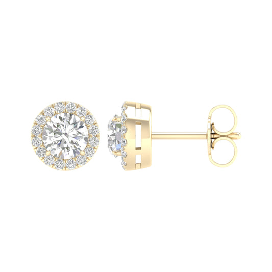14K 1.16CT Certified Lab Grown Diamond Hoop Earrings ( IGI Certified )