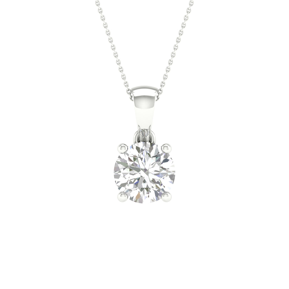 14K 0.50CT Certified Lab-Grown Diamond Pendant (IGI Certified)
