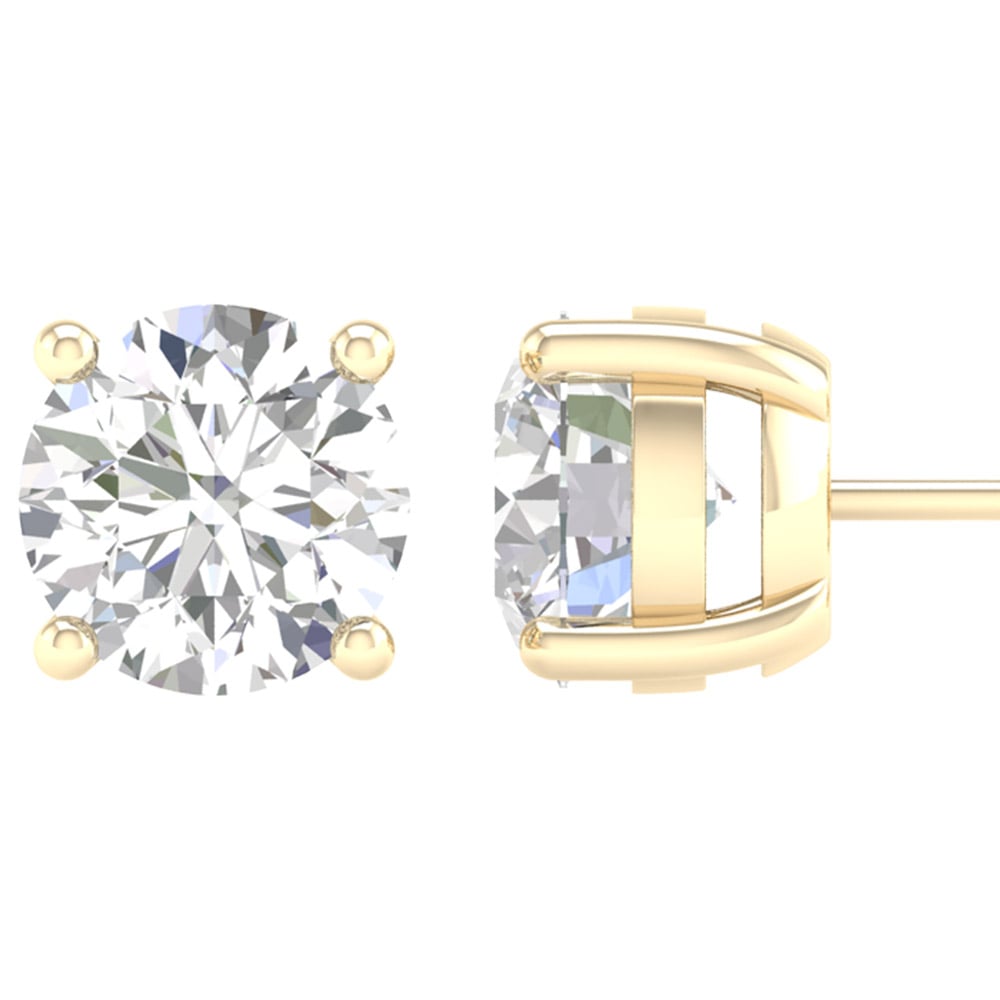 14K 3.00CT Certified Lab Grown Diamond Earrings ( IGI Certified )