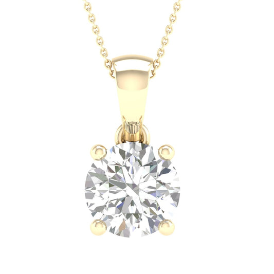 14K 2.00CT Certified Lab Grown Diamond Pendant