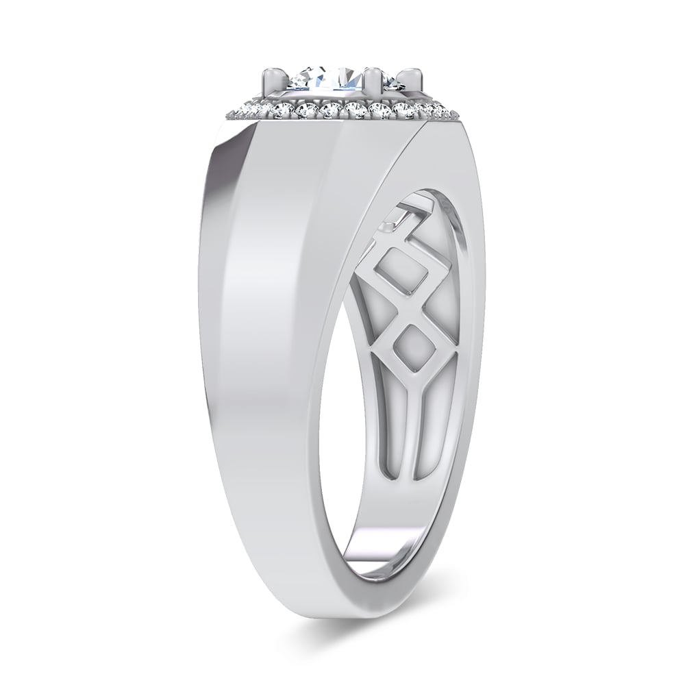 1.12 ct Men's Lab Grown Diamond Ring in 14K Gold