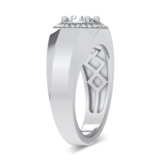1.12 ct Men's Lab Grown Diamond Ring in 14K Gold