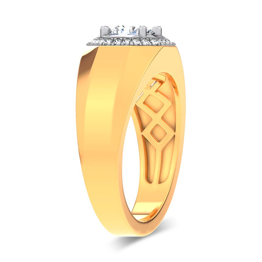 1.12 ct Men's Lab Grown Diamond Ring in 14K Gold
