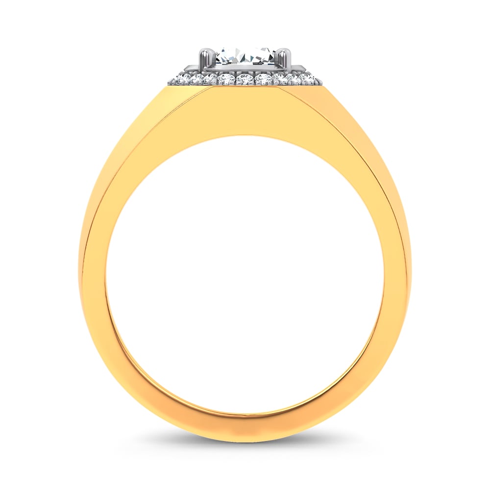 1.12 ct Men's Lab Grown Diamond Ring in 14K Gold