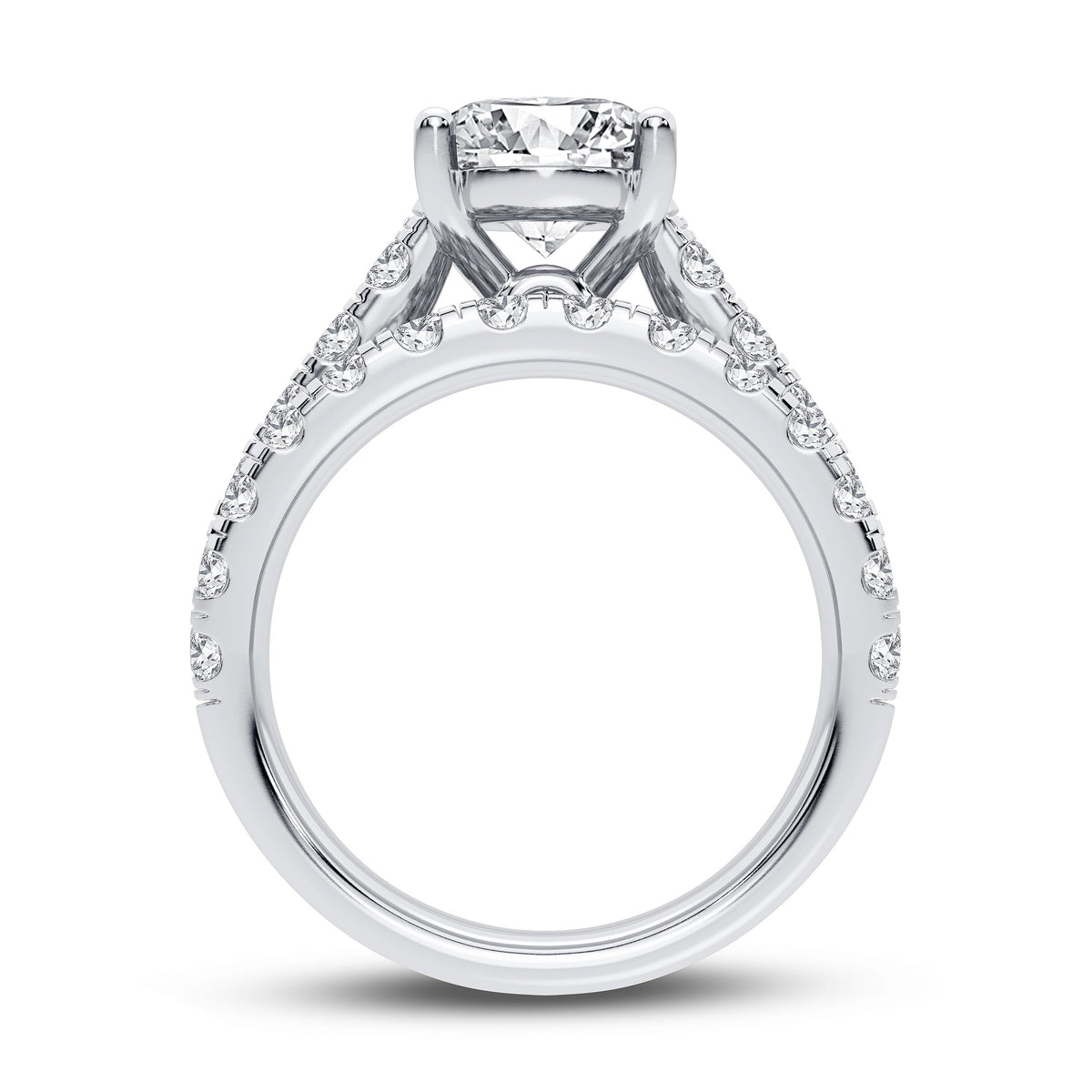 14K 5.00CT Certified Lab Grown Diamond Bridal Set
