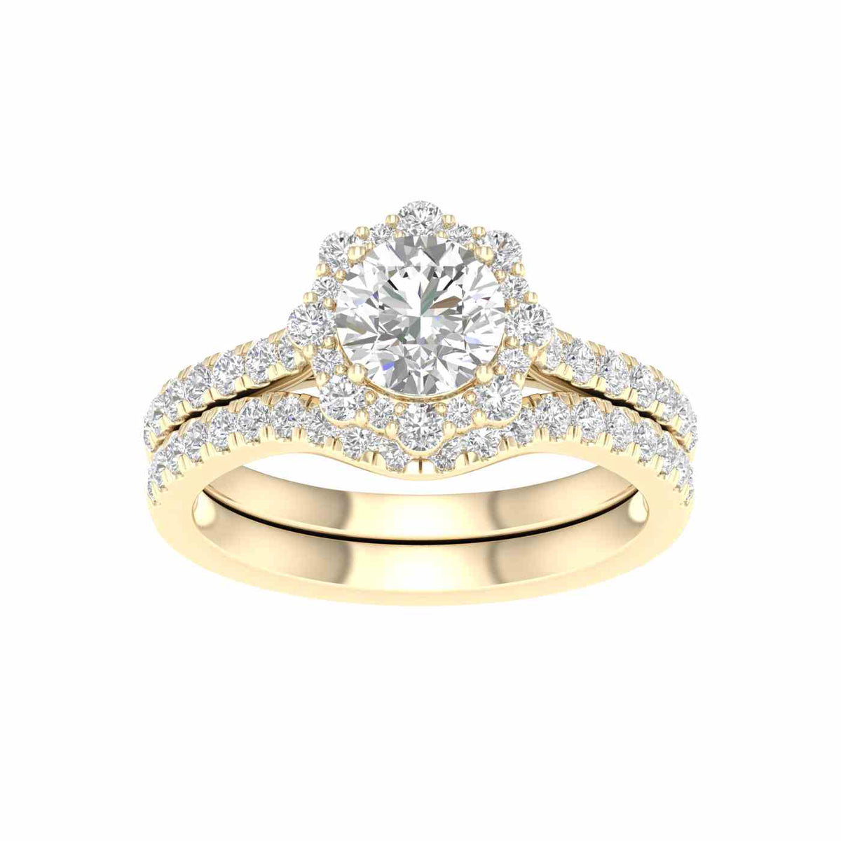 14K 1.75 CT Lab Grown Diamond Bridal Ring