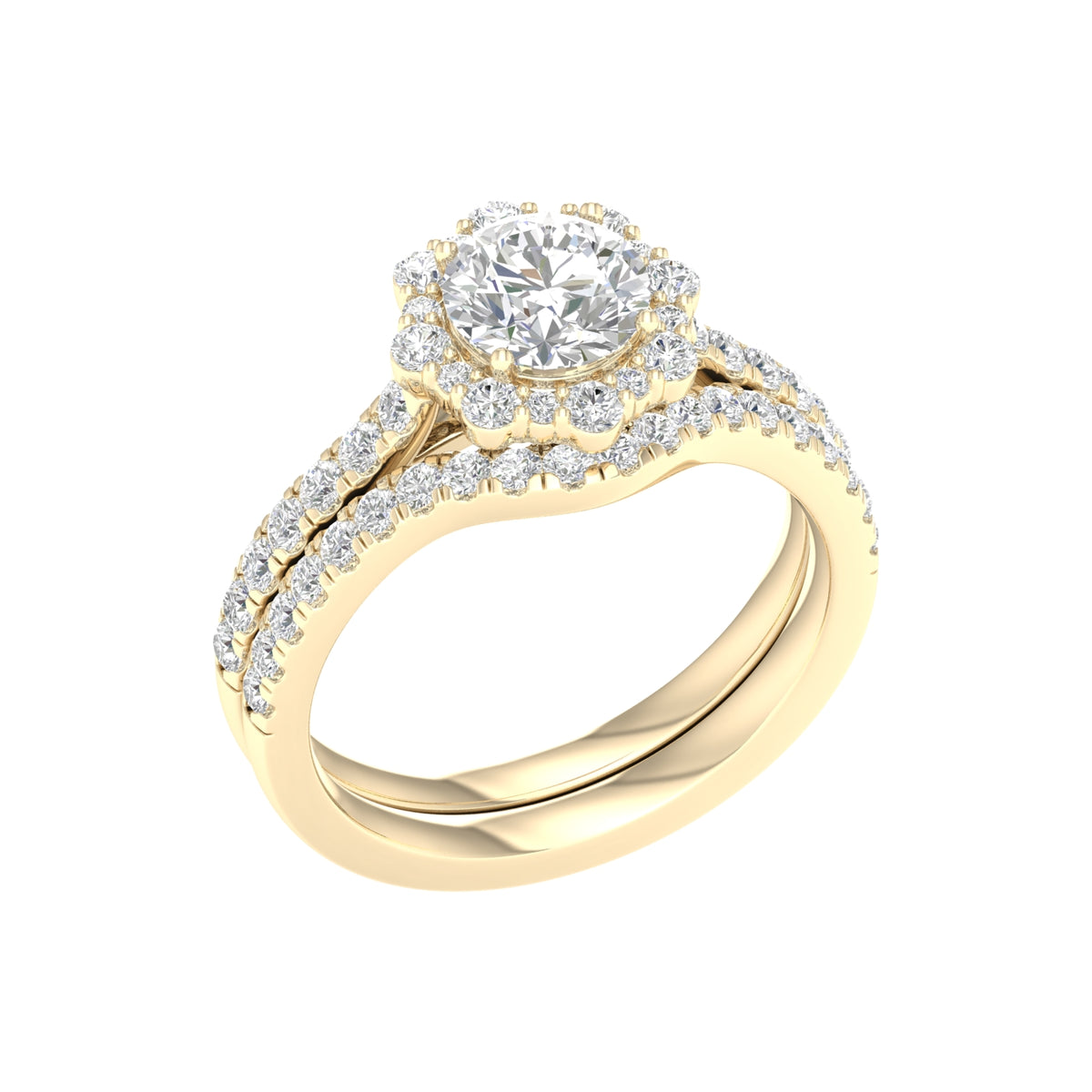 14K 1.75 CT Lab Grown Diamond Bridal Ring