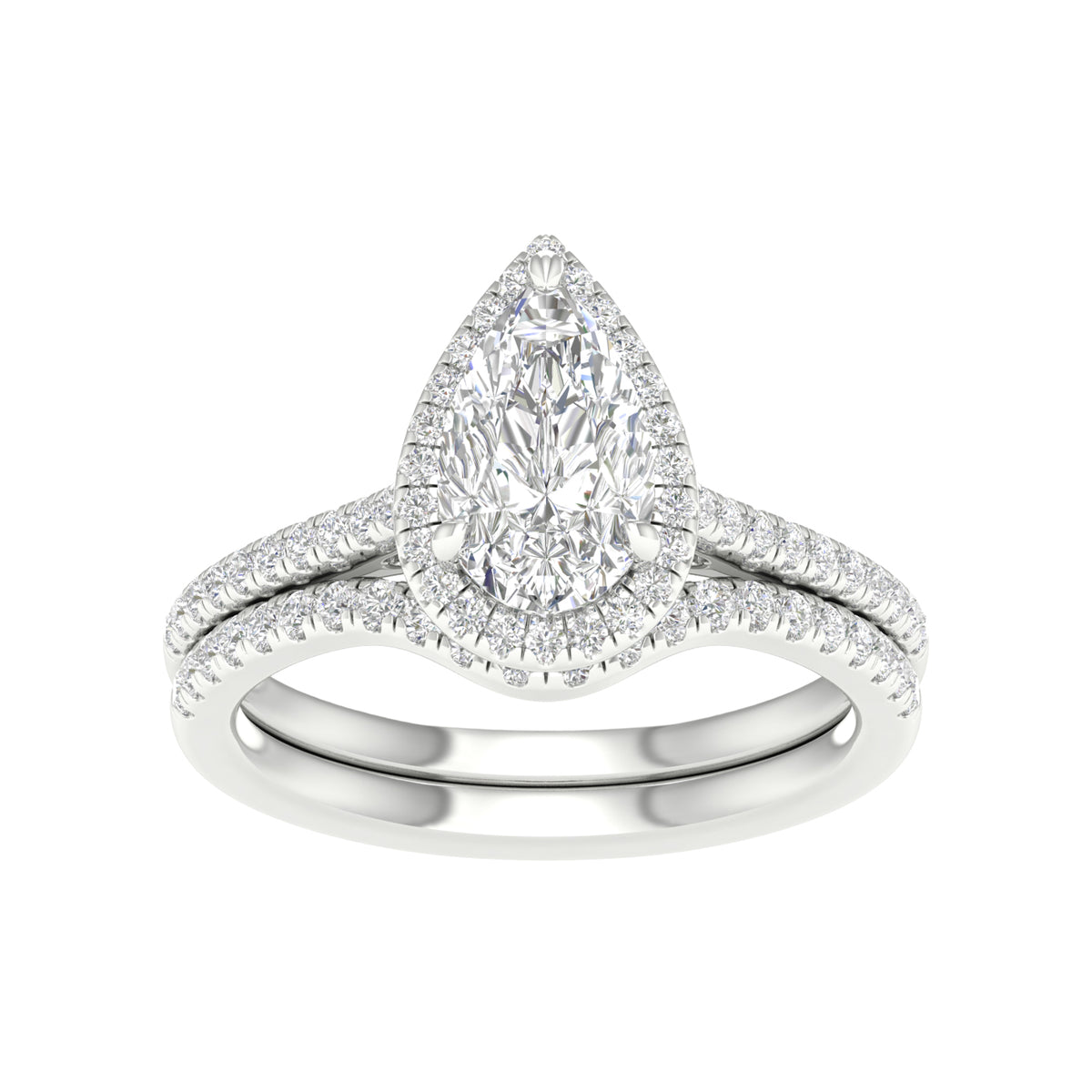 14k 1.95CT Lab Diamond Bridal Ring