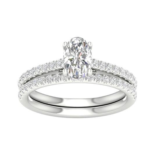 Platinum 1.50CT Lab Diamond Bridal Ring