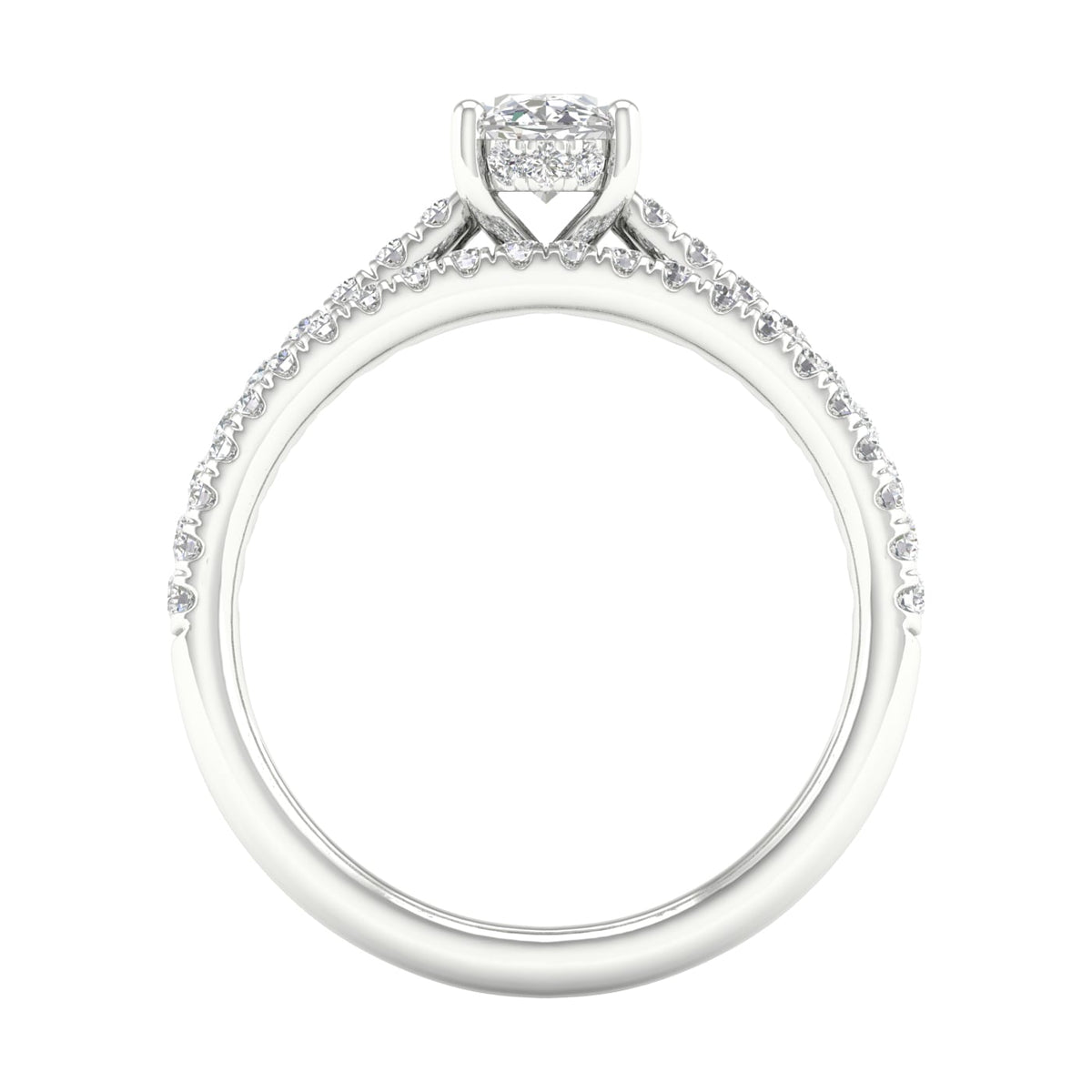 Platinum 1.50CT Lab Diamond Bridal Ring