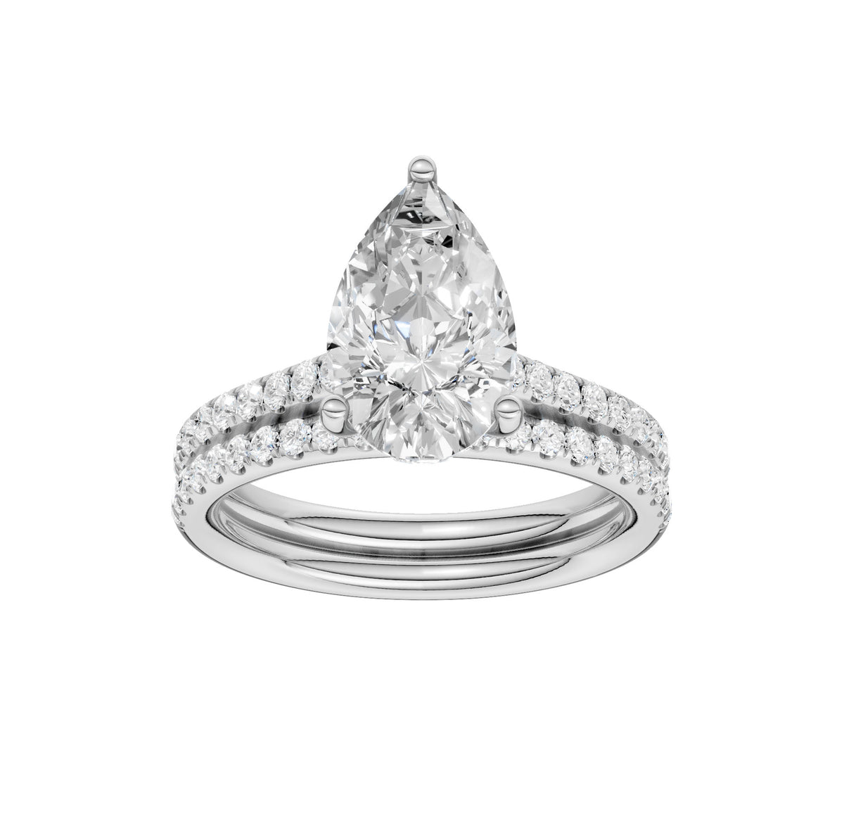 14K 2.50ct Lab Grown Diamond Bridal Set