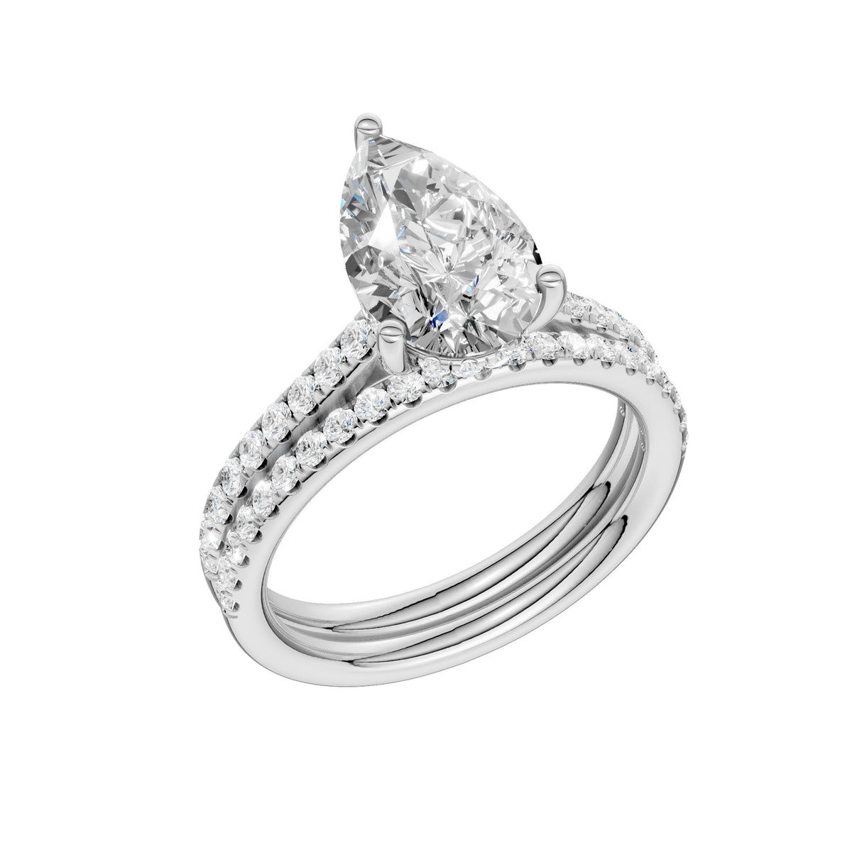 14K 2.50ct Lab Grown Diamond Bridal Set