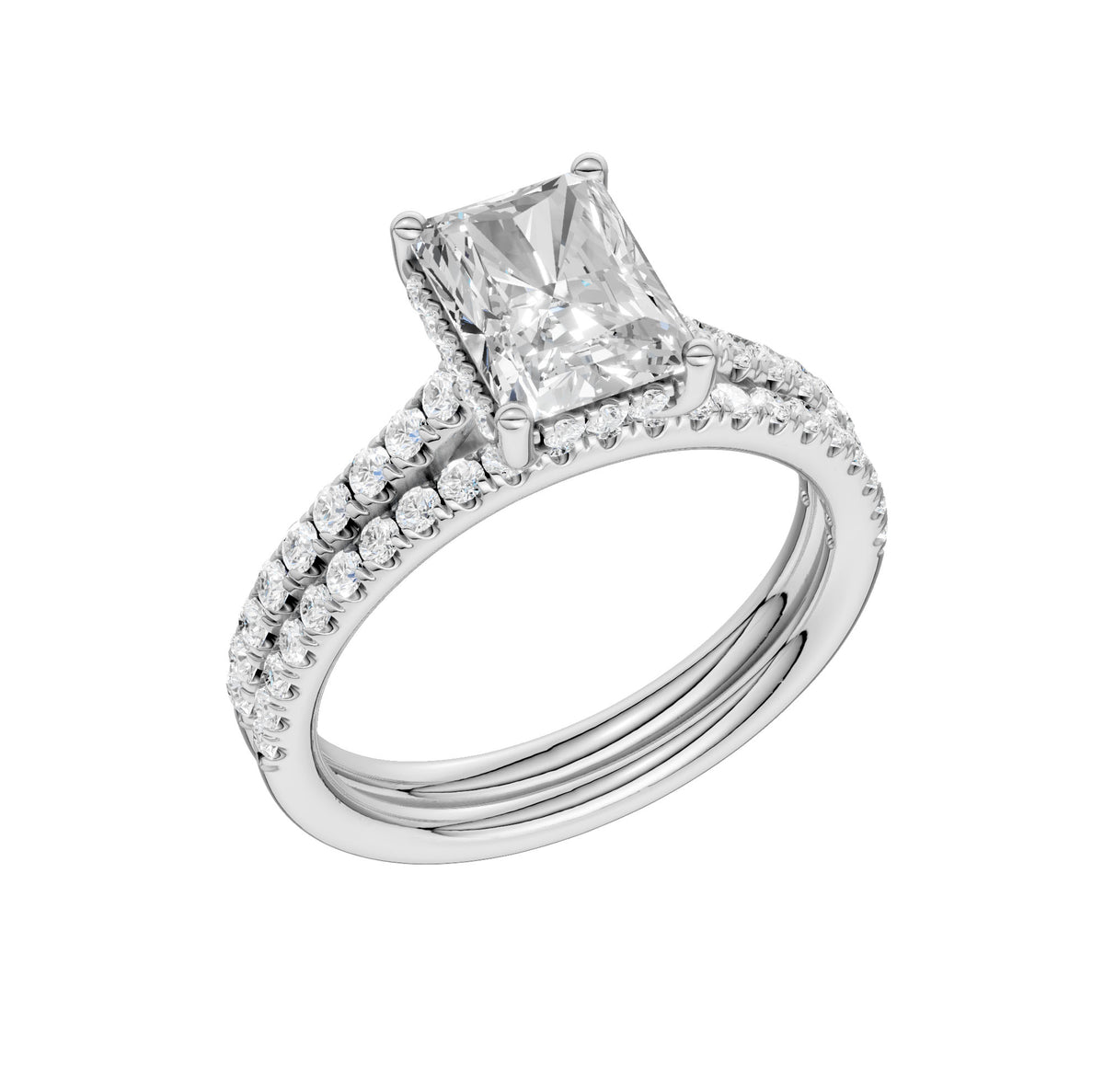 14K 2.50ct Lab Grown Diamond Bridal Set
