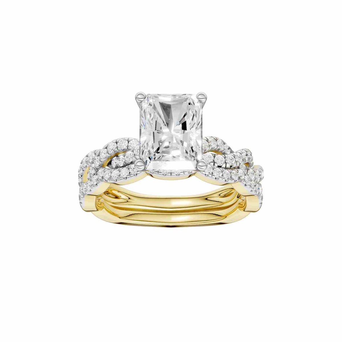 14K 2.40 CT Lab Grown Diamond Bridal Set