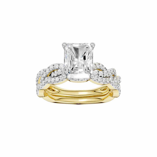 14K 2.40 CT Lab Grown Diamond Bridal Set