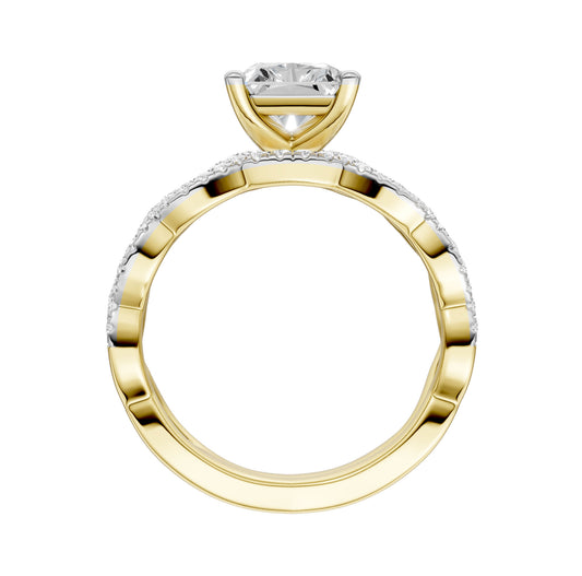 14K 2.40 CT Lab Grown Diamond Bridal Set