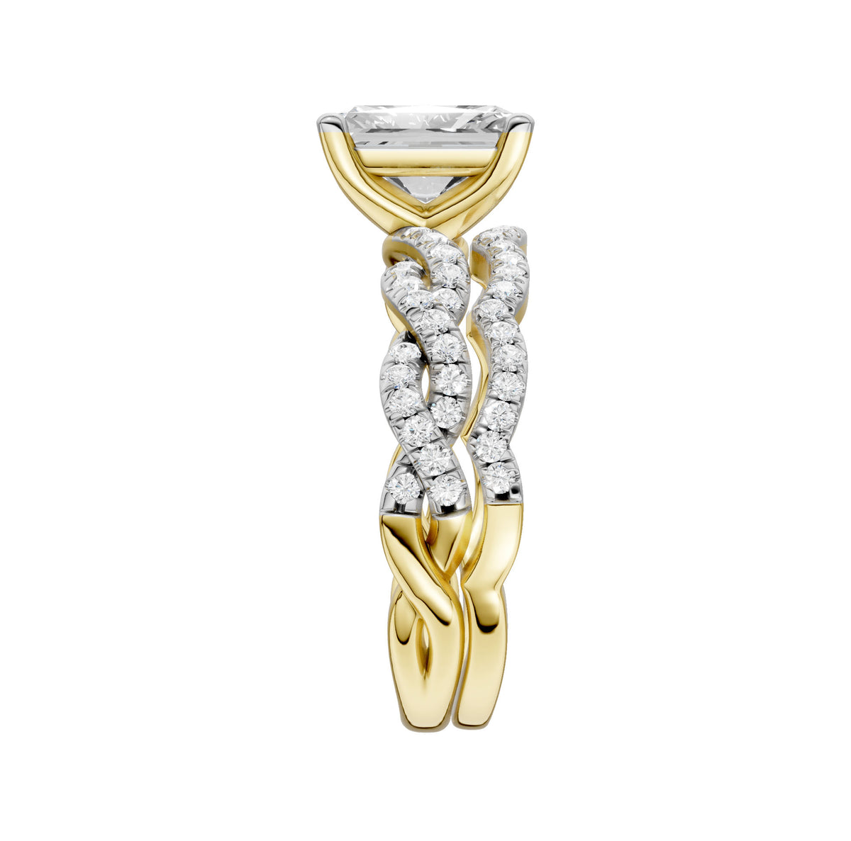 14K 2.40 CT Lab Grown Diamond Bridal Set