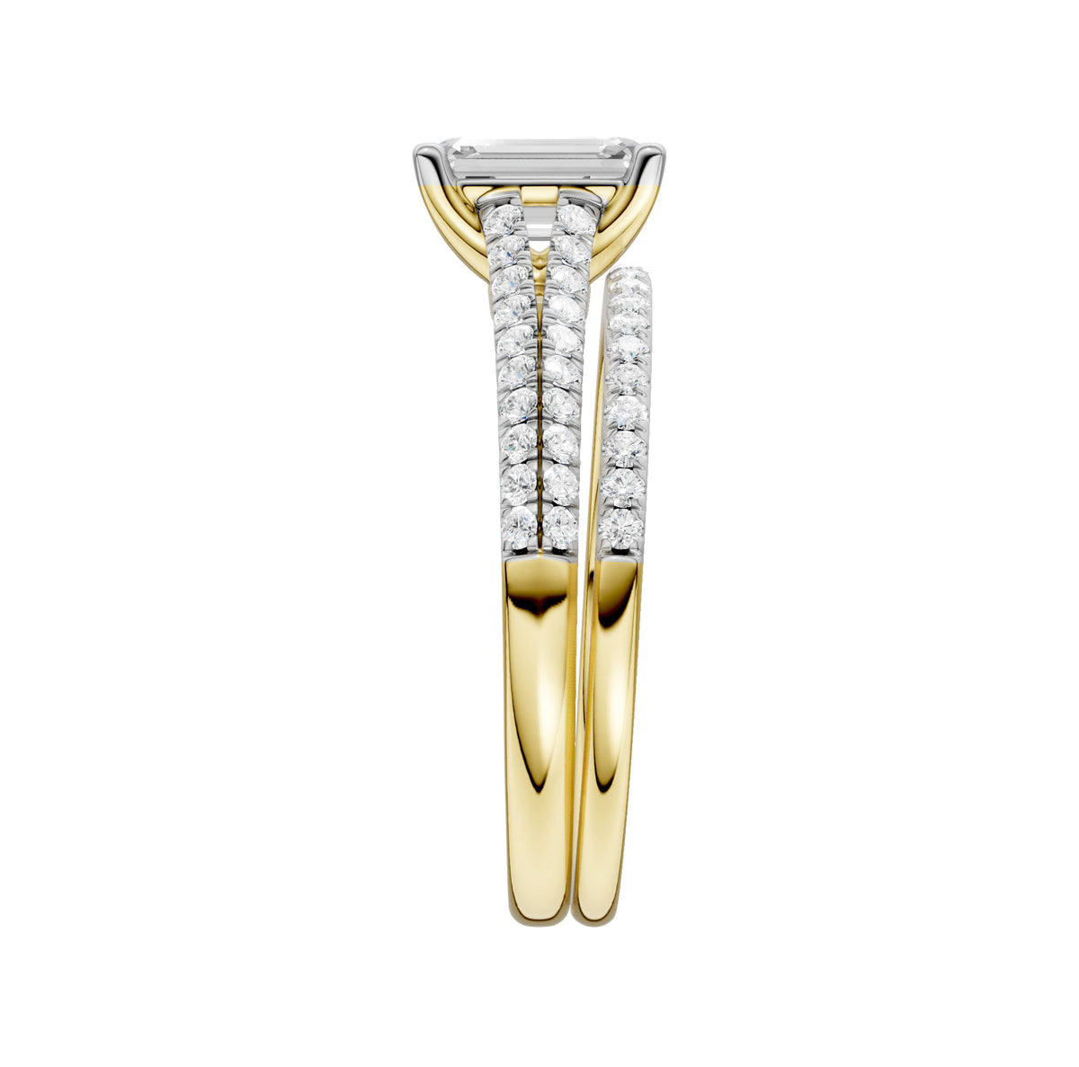 Certified Lab Grown 14K 1.40CT Diamond Bridal Set